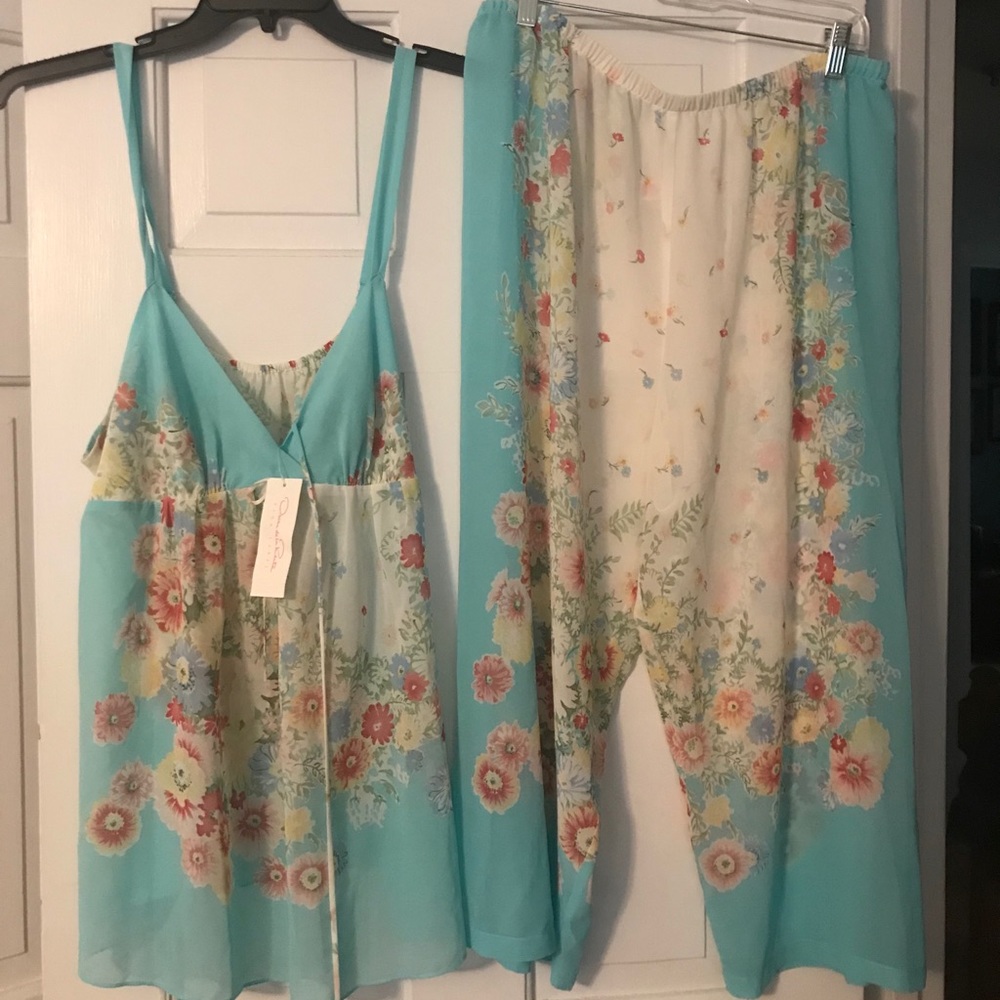 Oscar De La Renta pink label pajama set NWT